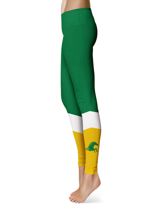 Kentucky State Thorobreads KYSU Vive La Fete Game Day Collegiate Ankle Color Block Women Green Gold Yoga Leggings - Vive La Fête - Online Apparel Store
