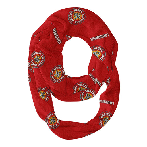 Louisiana Ragin Cajuns Vive La Fete Repeat Logo Game Day Collegiate Women Light Weight Ultra Soft Infinity Scarf