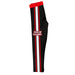 Louisiana at Lafayette Cajuns Vive La Fete Girls Game Day Black with Red Stripes Leggings Tights
