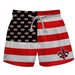 Louisiana Ragin Cajuns Vive La Fete Game Day Red White Black Flag Swimtrunks V1