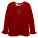 Louisiana at Lafayette Cajuns Embroidered Red Knit Long Sleeve Girls Blouse