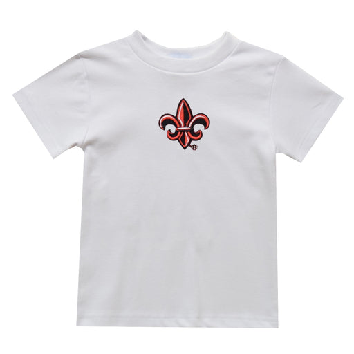 Louisiana at Lafayette Cajuns Embroidered White Short Sleeve Boys Tee Shirt
