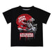 Louisiana at Lafayette Cajuns Original Dripping Football Helmet Black T-Shirt by Vive La Fete