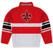 Louisiana At Lafayette Logo Stripes Red Long Sleeve Quarter Zip Sweatshirt - Vive La Fête - Online Apparel Store