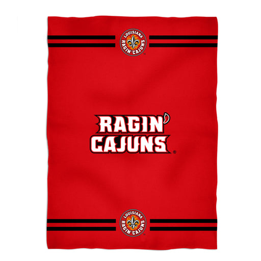 Louisiana At Lafayette Stripes Red Fleece Blanket - Vive La Fête - Online Apparel Store