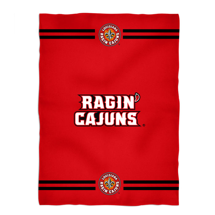 Louisiana At Lafayette Stripes Red Fleece Blanket - Vive La Fête - Online Apparel Store
