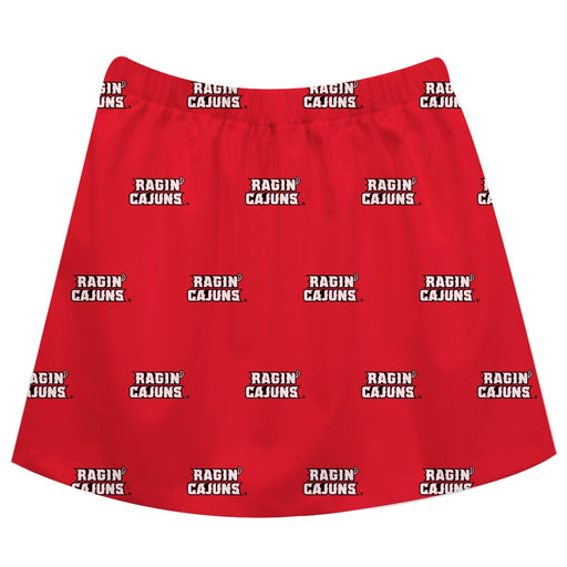 Louisiana-Lafayette Ragin Cajuns Print Red Skirt - Vive La Fête - Online Apparel Store