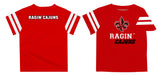 Louisiana At Lafayette Stripe Red Boys Tee Shirt SS - Vive La Fête - Online Apparel Store