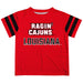 Louisiana At Lafayette Stripes Red Short Sleeve Tee Shirt - Vive La Fête - Online Apparel Store