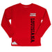 Louisiana At Lafayette Louisiana Logo Red Long Sleeve Fleece Sweatshirt Side Vents - Vive La Fête - Online Apparel Store