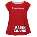 Louisiana At Lafayette Big Logo Red Short Sleeve Girls Laurie Top - Vive La Fête - Online Apparel Store