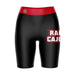 Louisiana Ragin Cajuns Vive La Fete Game Day Logo on Thigh and Waistband Black and Red Women Bike Short 9 Inseam"