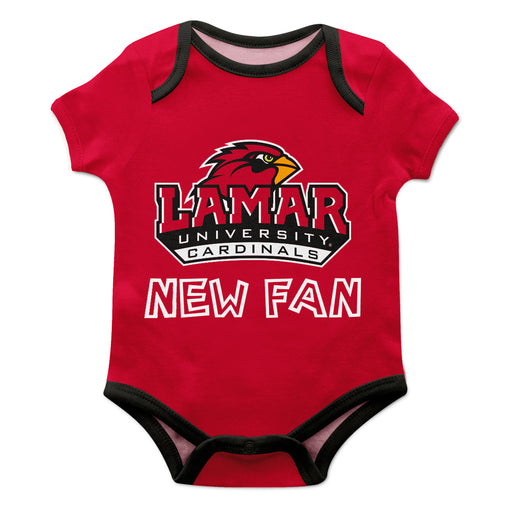 Lamar Cardinals Vive La Fete Infant Game Day Red Short Sleeve Onesie New Fan Logo and Name Bodysuit - Vive La Fête - Online Apparel Store
