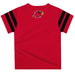 Lamar Cardinals Vive La Fete Boys Game Day Red Short Sleeve Tee with Stripes on Sleeves - Vive La Fête - Online Apparel Store