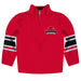 Lamar University Cardinals Vive La Fete Game Day Red Quarter Zip Pullover Stripes on Sleeves - Vive La Fête - Online Apparel Store