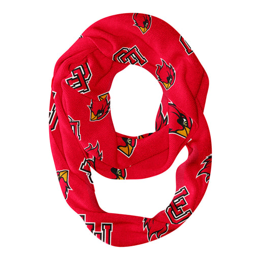 Lamar Cardinals Vive La Fete Repeat Logo Game Day Collegiate Women Light Weight Ultra Soft Infinity Scarf