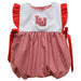 Lamar Cardinals Embroidered Red Cardinal Gingham Girls Bubble