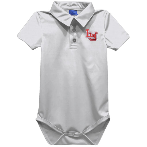 Lamar Cardinals Embroidered White Solid Knit Polo Onesie