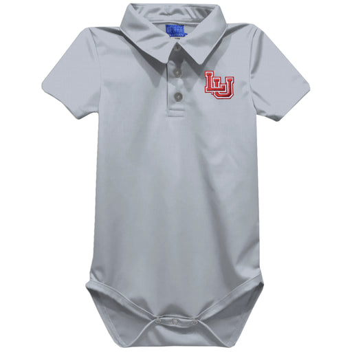 Lamar Cardinals Embroidered Gray Solid Knit Polo Onesie
