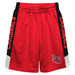 Lamar Cardinals Vive La Fete Game Day Red Stripes Boys Solid Black Athletic Mesh Short