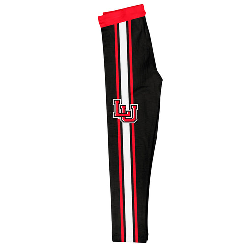 Lamar Cardinals Vive La Fete Girls Game Day Black with Red Stripes Leggings Tights