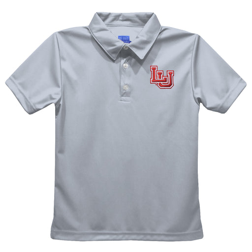 Lamar Cardinals Embroidered Gray Short Sleeve Polo Box Shirt