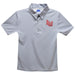 Lamar Cardinals Embroidered Gray Stripes Short Sleeve Polo Box Shirt