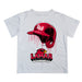 Lamar Cardinals Original Dripping Baseball Helmet White T-Shirt by Vive La Fete