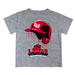 Lamar Cardinals Original Dripping Baseball Helmet Heather Gray T-Shirt by Vive La Fete