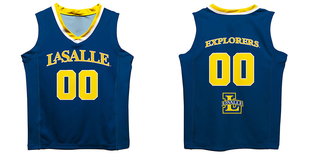 La Salle University Explorers Vive La Fete Game Day Blue Boys Fashion Basketball Top - Vive La Fête - Online Apparel Store