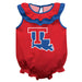 Louisiana Tech Bulldogs Red Sleeveless Ruffle Onesie Logo Bodysuit by Vive La Fete