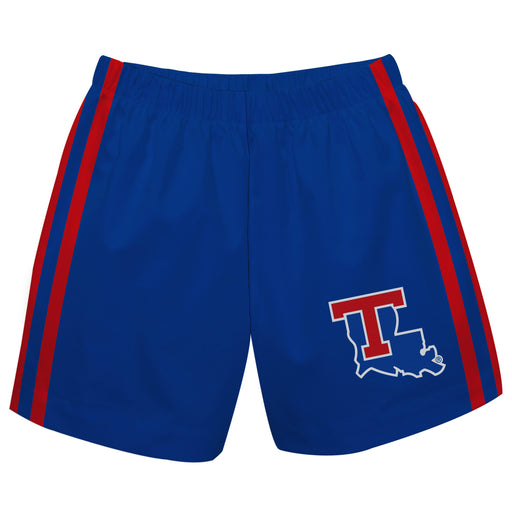 Louisiana Tech Bulldogs Blue Short With Red Side Stripes - Vive La Fête - Online Apparel Store