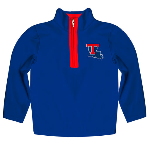 Louisiana Tech Bulldogs Blue Fleece Long Sleeve Quarter Zip Pull Over - Vive La Fête - Online Apparel Store