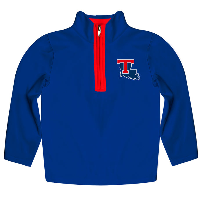 Louisiana Tech Bulldogs Blue Fleece Long Sleeve Quarter Zip Pull Over - Vive La Fête - Online Apparel Store