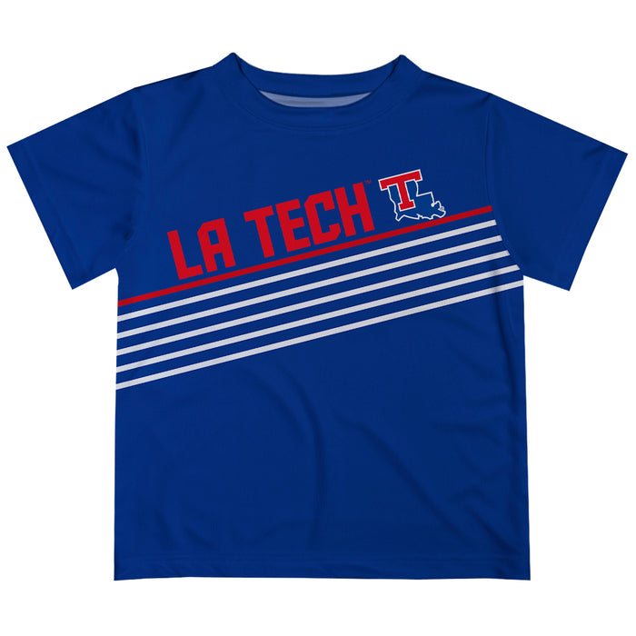 Louisiana Tech Bulldogs Blue Short Sleeve Tee Shirt - Vive La Fête - Online Apparel Store