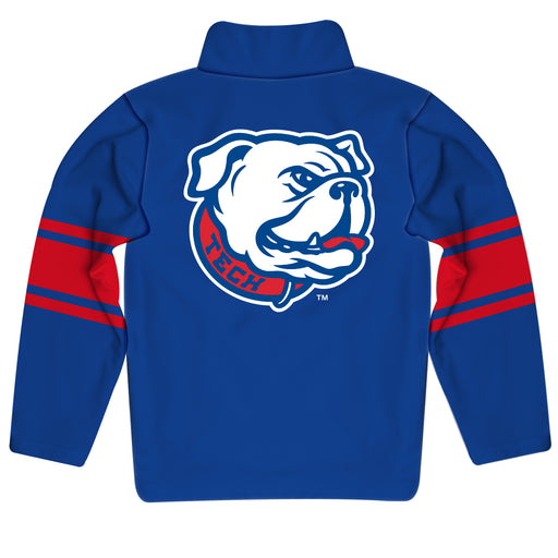 Louisiana Tech Stripes Blue Long Sleeve Quarter Zip Sweatshirt - Vive La Fête - Online Apparel Store