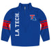 Louisiana Tech Stripes Blue Long Sleeve Quarter Zip Sweatshirt - Vive La Fête - Online Apparel Store