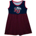 Liberty Flames Vive La Fete Girls Game Day Sleeveless Tank Dress Solid Navy Logo Stripes on Skirt - Vive La Fête - Online Apparel Store