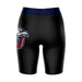 Liberty Flames Vive La Fete Game Day Logo on Thigh and Waistband Black and Navy Women Bike Short 9 Inseam" - Vive La Fête - Online Apparel Store