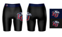 Liberty Flames Vive La Fete Game Day Logo on Thigh and Waistband Black and Navy Women Bike Short 9 Inseam" - Vive La Fête - Online Apparel Store