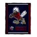 Liberty Flames Vive La Fete Kids Game Day Navy Plush Soft Minky Blanket 36 x 48 Mascot