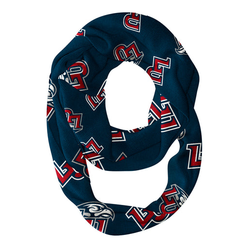 Liberty Flames Vive La Fete Repeat Logo Game Day Collegiate Women Light Weight Ultra Soft Infinity Scarf