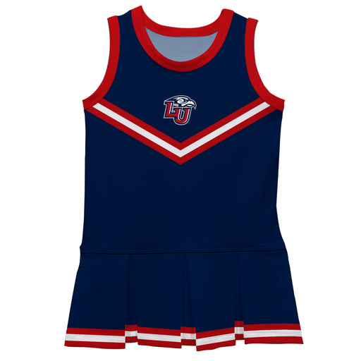 Liberty Flames Vive La Fete Game Day Blue Sleeveless Cheerleader Dress