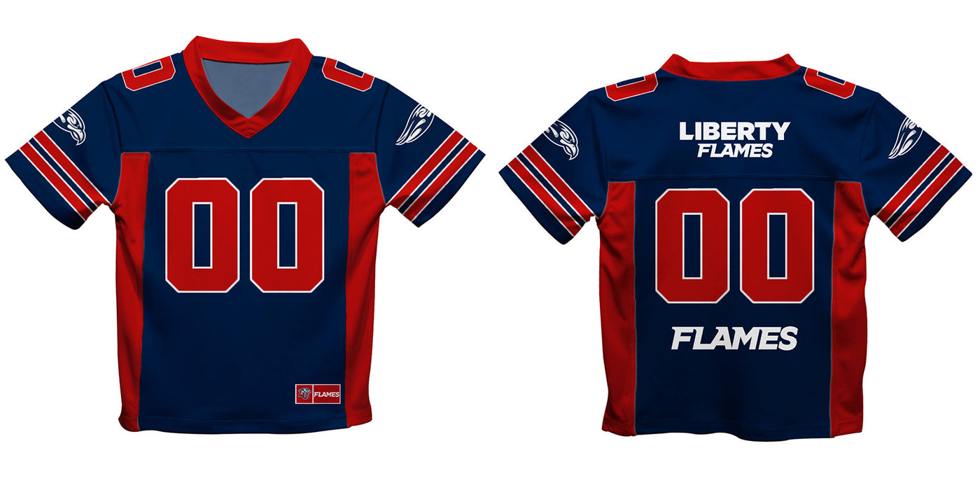 Liberty Flames Vive La Fete Game Day Blue Boys Fashion Football T-Shirt - Vive La Fête - Online Apparel Store