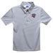 Liberty Flames Embroidered Gray Stripes Short Sleeve Polo Box Shirt