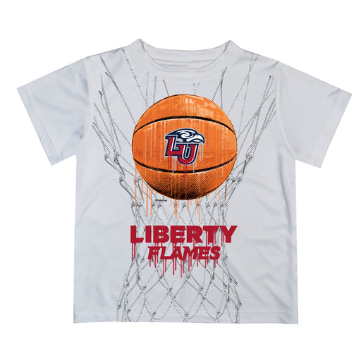 Liberty Flames Dripping Ball White T-Shirt by Vive La Fete