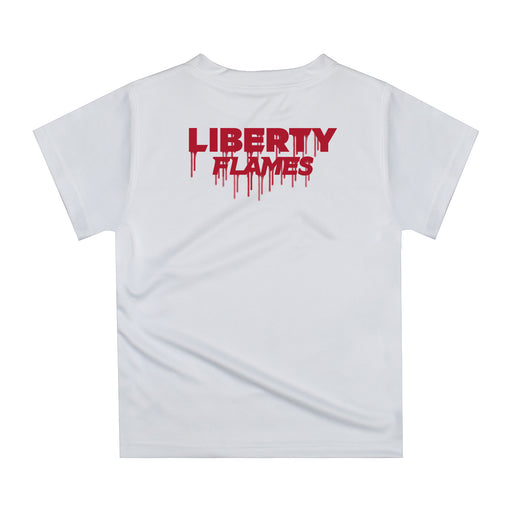 Liberty Flames Dripping Basketball Blue T-Shirt by Vive La Fete - Vive La Fête - Online Apparel Store
