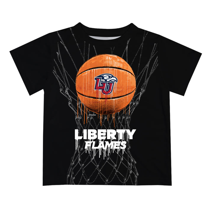 Liberty Flames Dripping Ball Black T-Shirt by Vive La Fete