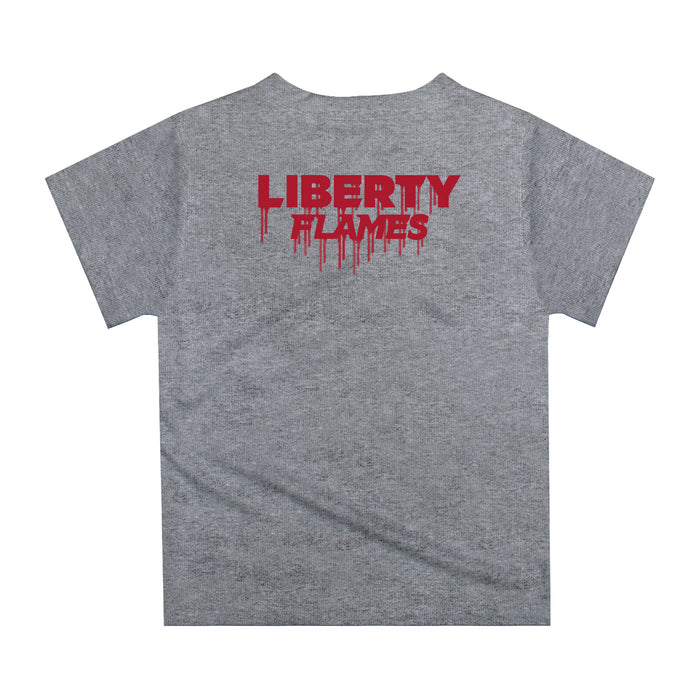 Liberty Flames Dripping Basketball Blue T-Shirt by Vive La Fete - Vive La Fête - Online Apparel Store