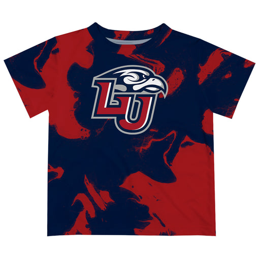 Liberty Flames Vive La Fete Marble Boys Game Day Red Short Sleeve Tee